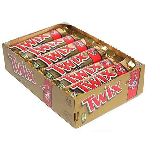 Twix King Size Candy Bars: 24-Piece Box